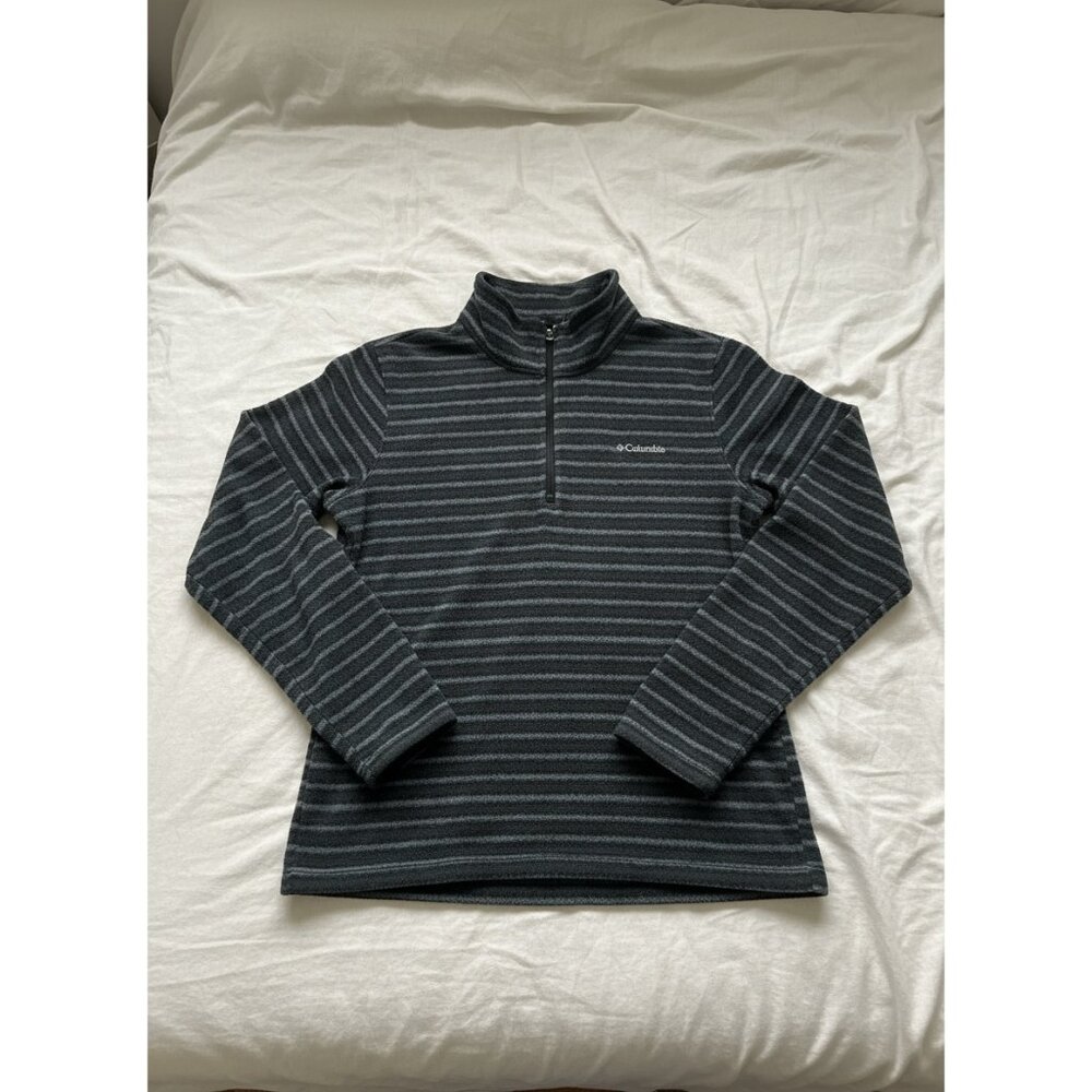 Columbia Women's Medium Striped Quarter-Zip Fleece Pullover‎